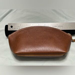 Portland Leather Goods “Meadow” embossed leather Eclipse pouch